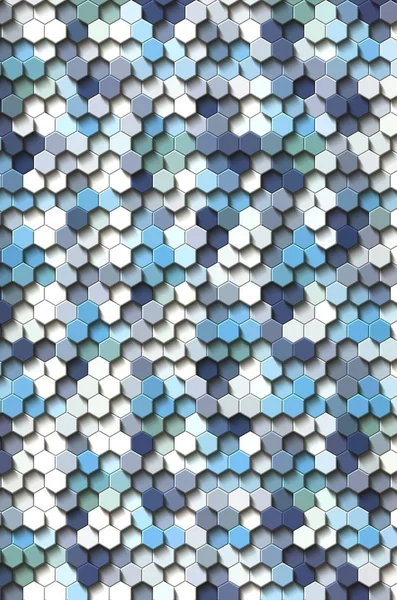 Petek mavi ızgara dikişsiz arka plan veya Altıgen hücre 