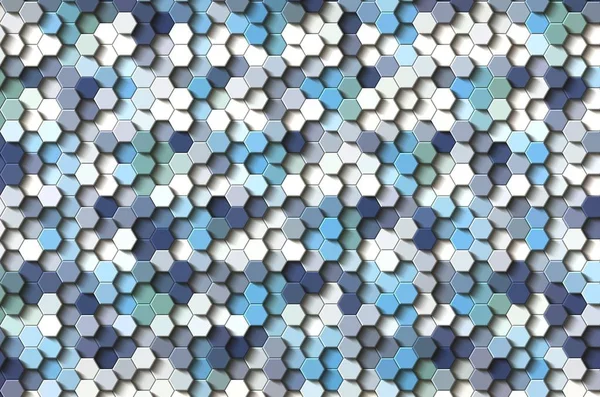 Petek mavi ızgara dikişsiz arka plan veya Altıgen hücre 
