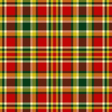 Dikişsiz Noel tartan vektör desen