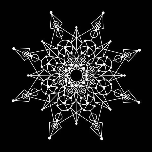 Geometric Mandala Ornament Vector — Stock Vector