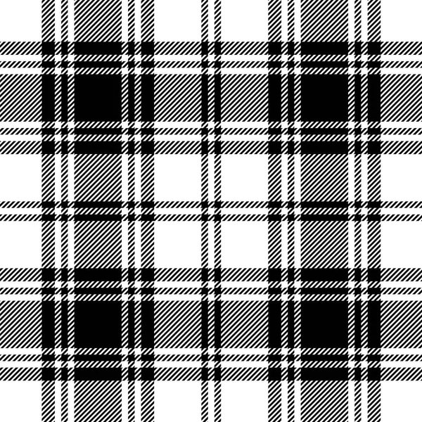 Seamless black and white tartan pattern — Stock Vector