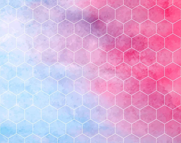 Watercolor hexagon vector color texture — Free Stock Photo
