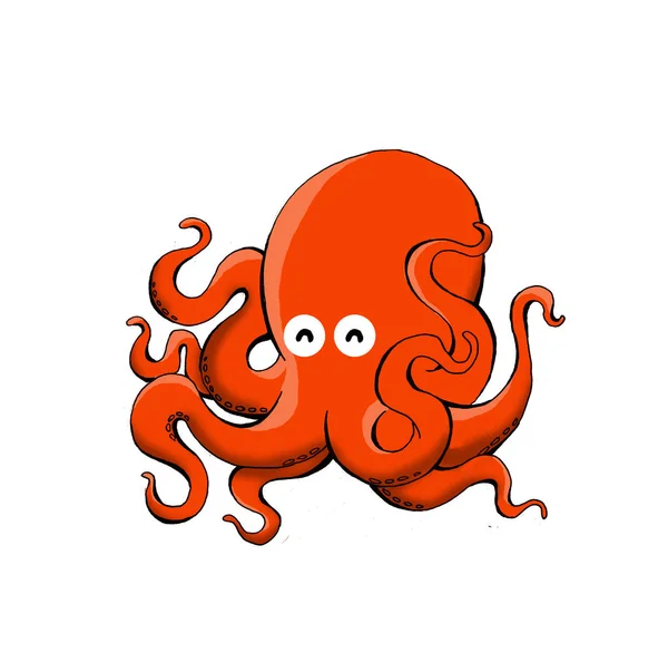 Illustration of a cute octopus