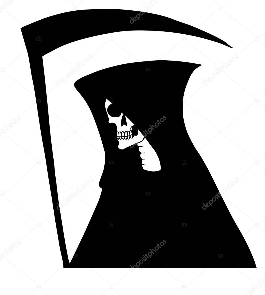 Illustration of Death with his scythe
