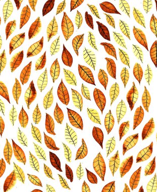 Ağaç yapraklarının arkaplanı suluboya ile çizilmiş.