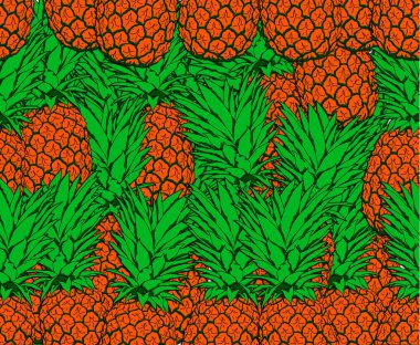 Güzel ve komik bir ananas deseni.