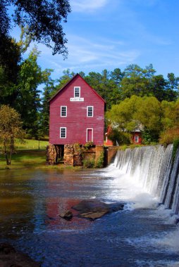 Historic Starr's Mill landmark at Georgia, USA clipart