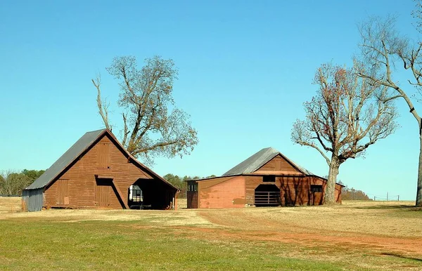 Ancienne Grange Rustique Remise Géorgie Rurale États Unis — Photo