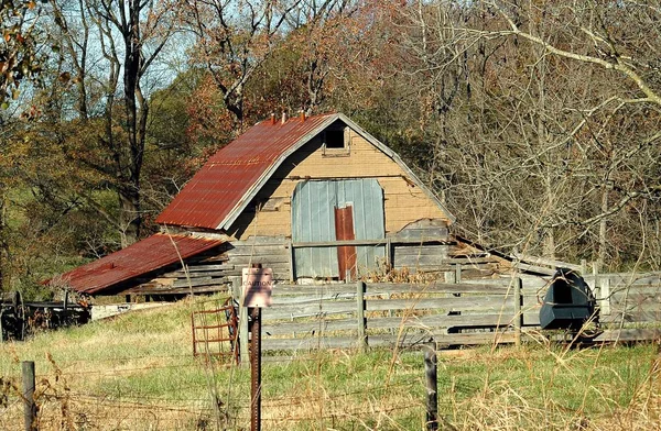 Alte Rustikale Scheune Ländlichen Georgien Vereinigte Staaten — Stockfoto