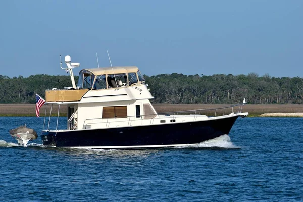 Croisière Yacht Luxe Long Rivière Augustine Floride — Photo