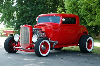 Klasik özelleştirilmiş hot rod araba tasarım arka plan