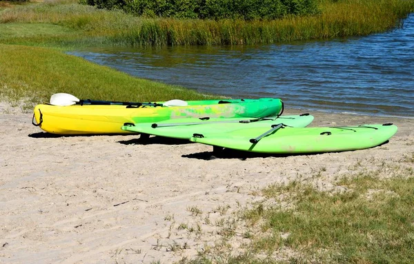 Kayak Tablas Surf Remar Línea Costa Florida —  Fotos de Stock