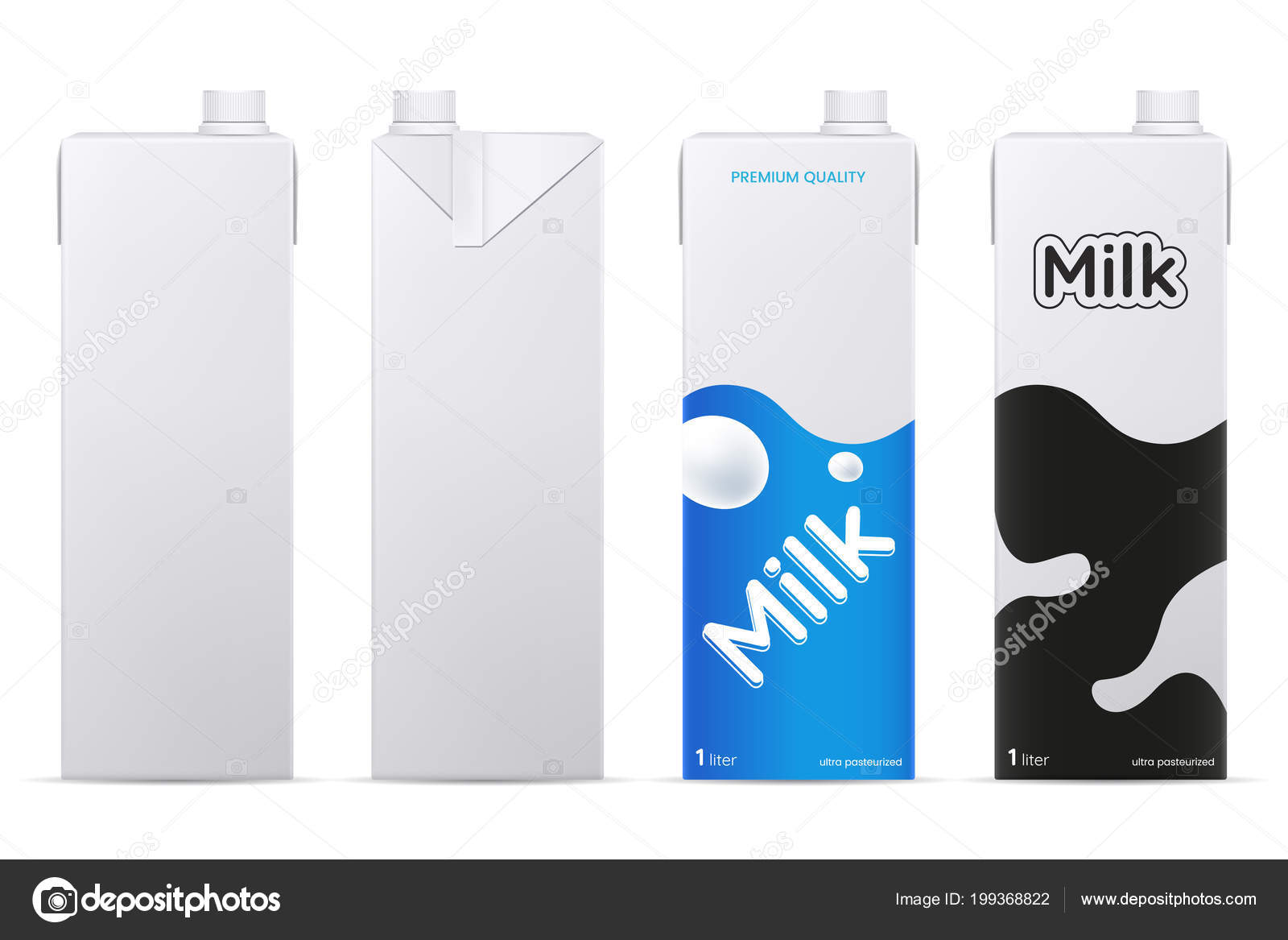 Download Vector Milk Package Mockup Isolated White Background Cardboard Milk Juice Vector Image By C Alextrou92 Gmail Com Vector Stock 199368822