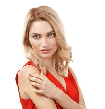 güzel genç gülümseyen kadın 