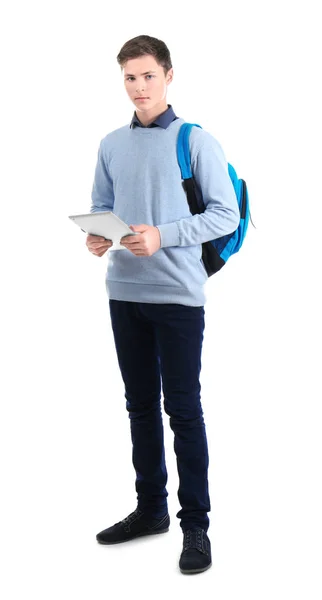 Stylish teenager using tablet — Stock Photo, Image