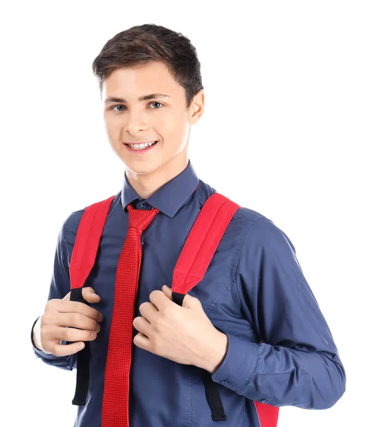 Stylish teenager with backpack — Stock Photo, Image