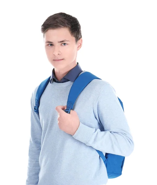 Стильний підліток з рюкзаком — стокове фото