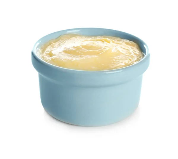 Ramekin-finom vanília puding — Stock Fotó