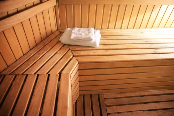 Vnitřní pohled moderní sauny — Stock fotografie