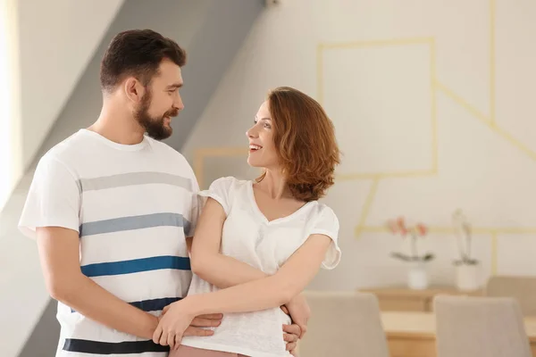 Lovely Couple Dancing Together Home — Stock Photo, Image