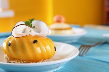 Tablo, closeup lezzetli pasta plaka