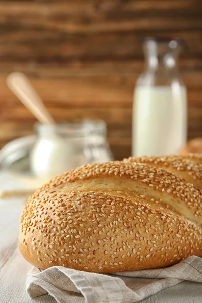 Somun Ekmek Masada Taze Fırın — Stok fotoğraf