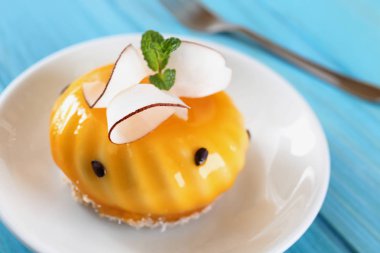 Tablo, closeup lezzetli pasta plaka