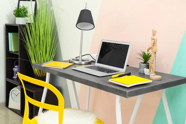 Comfortable Workplace Interior Beautiful Modern Room — Stock Photo, Image