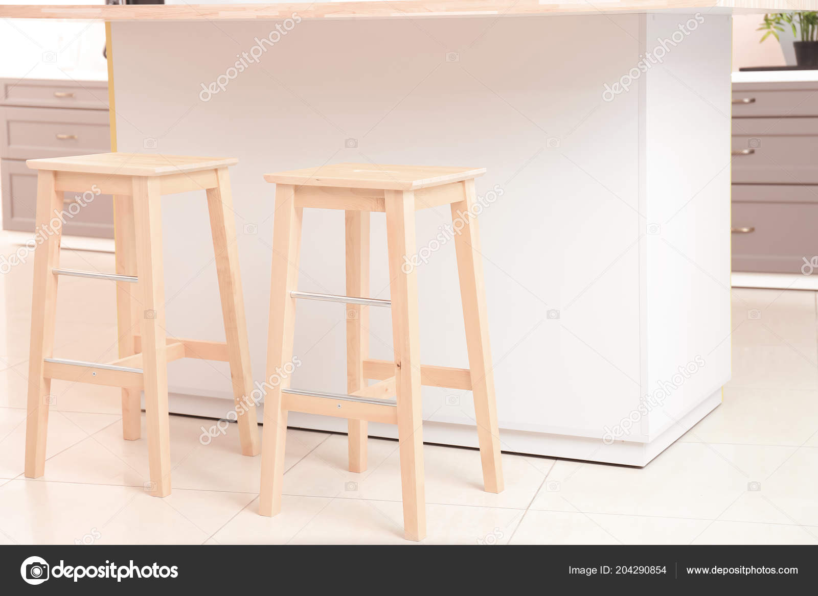 Moderne Theke Mit Hocker Küche — Stockfoto © belchonock #204290854 Moderne Theke Mit Hocker Küche — Stockfoto © belchonock #204290854