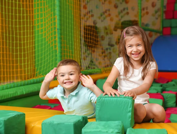 Cute Children Playing Entertainment Center — Stock Photo, Image