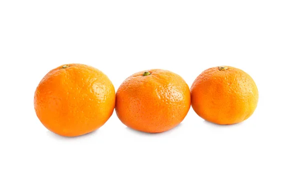 Ripe Tangerines White Background — Stock Photo, Image