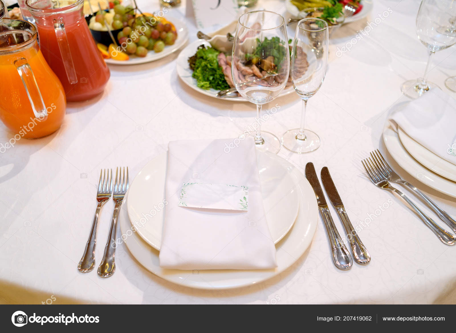 white stoneware place settings