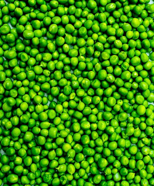 Pois Verts Frais Texture Végétale Fond Vue Sur Dessus Espace — Photo