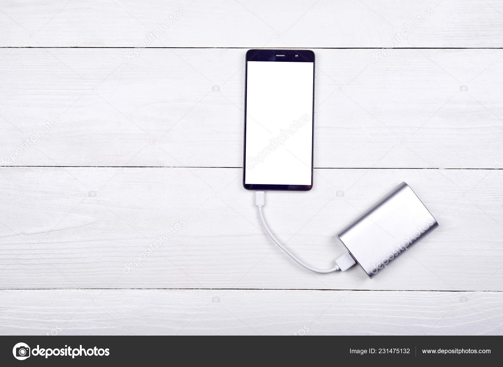 Download Photo Power Bank Image Mobile Smart Phone White Blank Screen Charging Power Bank Battery Stock Photo C D Duda 231475132 PSD Mockup Templates