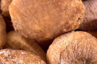 Kuru incir arka plan dokusu, kopya alanı, yakın. Üst görünüm, bir