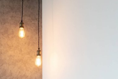 Modern iç ampul ampul lambaları ile Duvar, kopya alanı