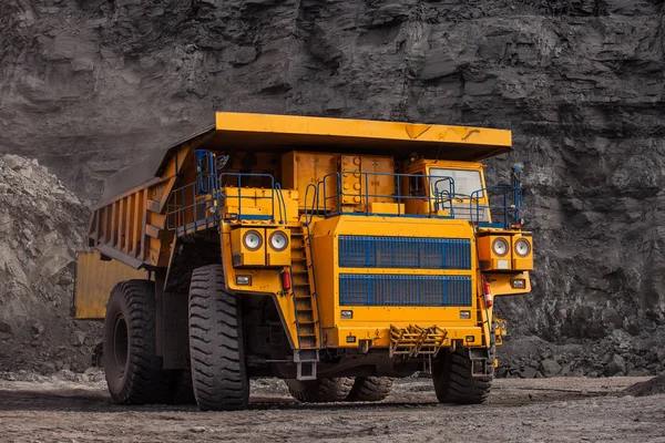 mining truck in a coal mine