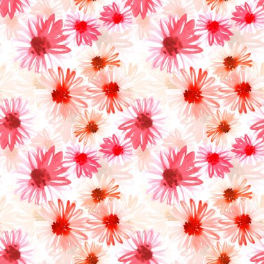 Altın-papatya seamless modeli. Altın-papatya çiçekler suluboya çiçek arka plan. El boyama çekilmiş. Stil kroki. Tekstil, baskı, kağıt ve dekorasyon için botanik illüstrasyon.