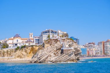 Benidorm'daki Placa del castell. Costa Blanca İspanya