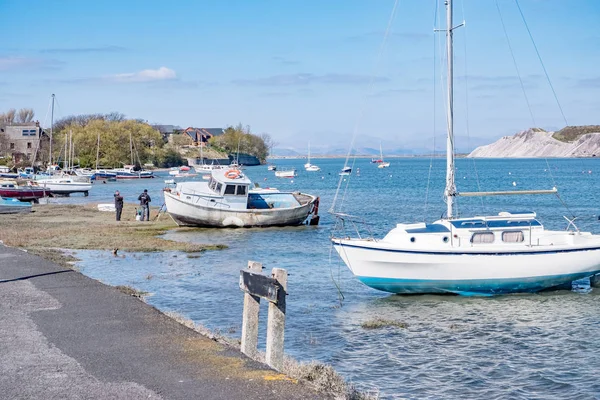 Uitzicht over het kanaal van Walney naar Barrow in Furness — Stockfoto