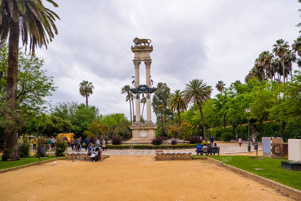 Parque de Maria Luisa - Maria Luisa Park in Seville, Andalusia, Spain