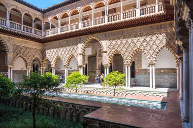 Sevilla Endülüs İspanya'da Gerçek Alcazar Bahçeleri