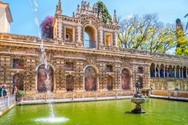 Real Alcazar Galeria de Grutesco Kraliyet Sarayı Sevilla İspanya.