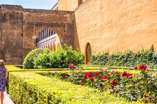 Sevilla Endülüs İspanya'da Gerçek Alcazar Bahçeleri — Stok fotoğraf