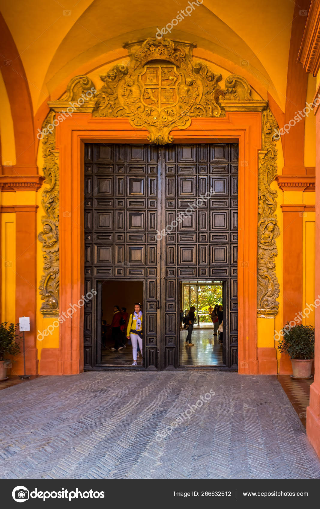 Beautiful Stone Works And Tiles Of The Interior Walls And Arches