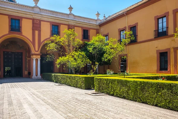 Real Alcazarovské zahrady v Seville Andalucii Španělsko — Stock fotografie