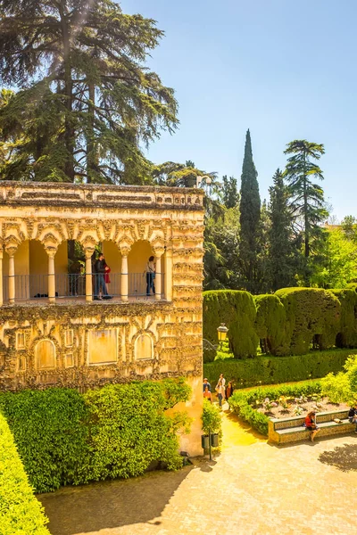 Sevilla Endülüs İspanya'da Gerçek Alcazar Bahçeleri — Stok fotoğraf