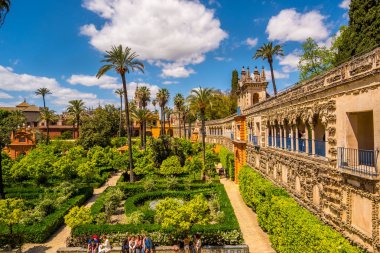Sevilla Endülüs İspanya'da Gerçek Alcazar Bahçeleri