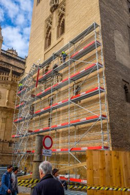 Sevilla, İspanya 8 Mayıs 2019 Santa Maria de la Sede de Sevilla Katedrali