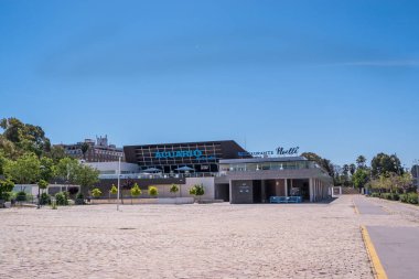 sevilla İspanya 8 Mayıs 2019 Aquarium in Seville, Endülüs'teki Delicias Dock' ta, İspanya.